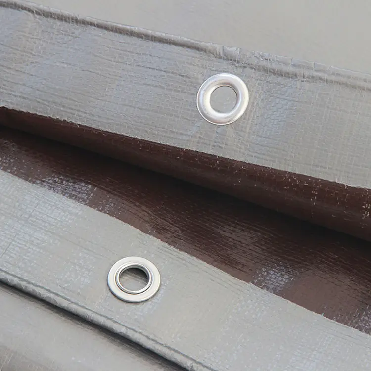 220 ग्रॅम सिल्व्हर ब्राउन पीई टार्पॉलिन