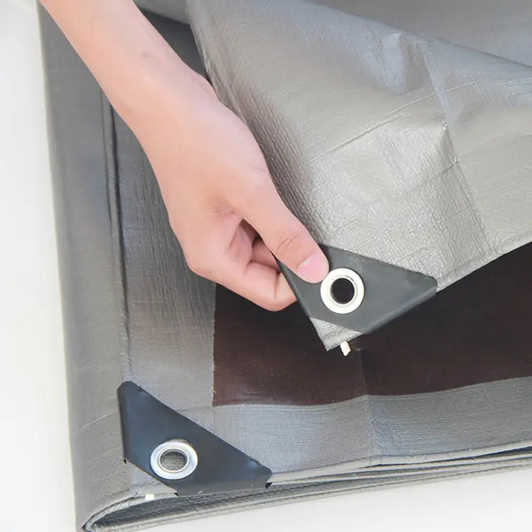 220 ग्रॅम सिल्व्हर ब्राउन पीई टार्पॉलिन