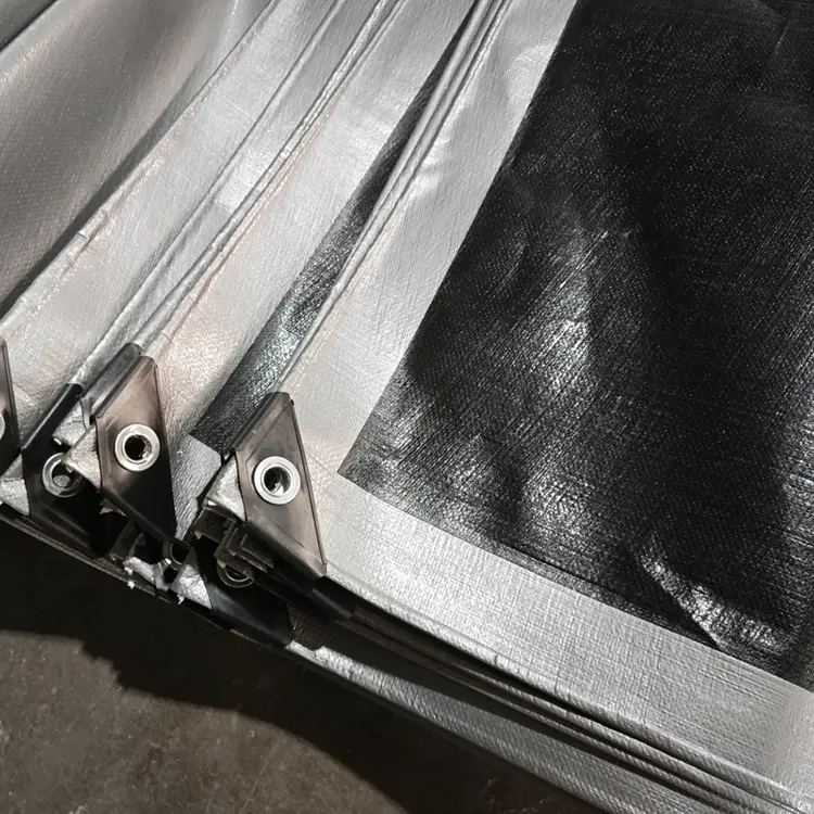 ब्लॅक सिल्व्हर 240 व्हर्जिन पीई टार्पॉलिन