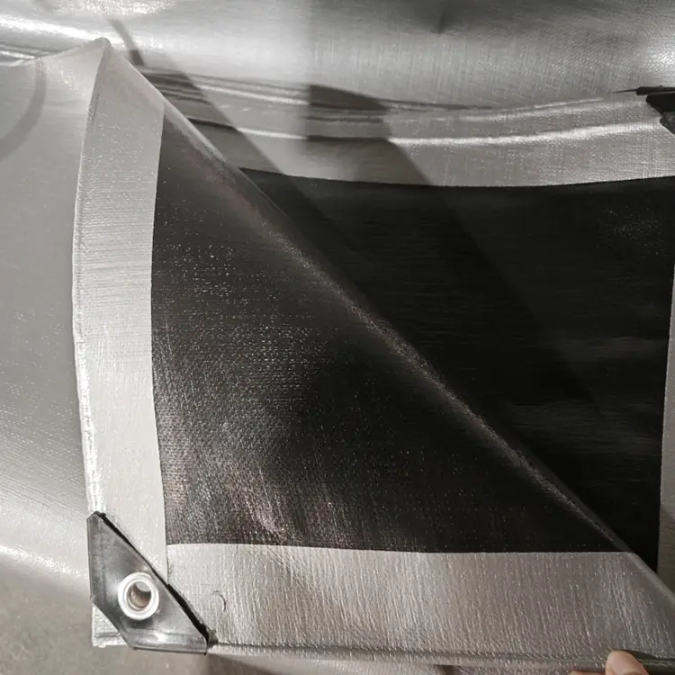 ब्लॅक सिल्व्हर 240 व्हर्जिन पीई टार्पॉलिन