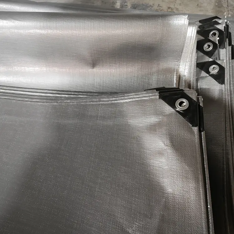 ब्लॅक सिल्व्हर 240 व्हर्जिन पीई टार्पॉलिन