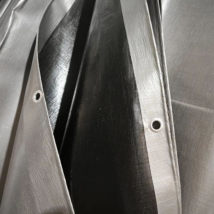 ब्लॅक सिल्व्हर 240 व्हर्जिन पीई टार्पॉलिन