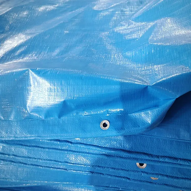निळा 150 ग्रॅम पीई टार्पॉलिन