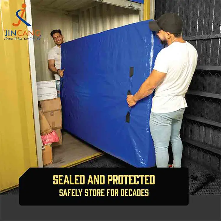 झिपर्ड पीई गद्दा स्टोरेज बॅग